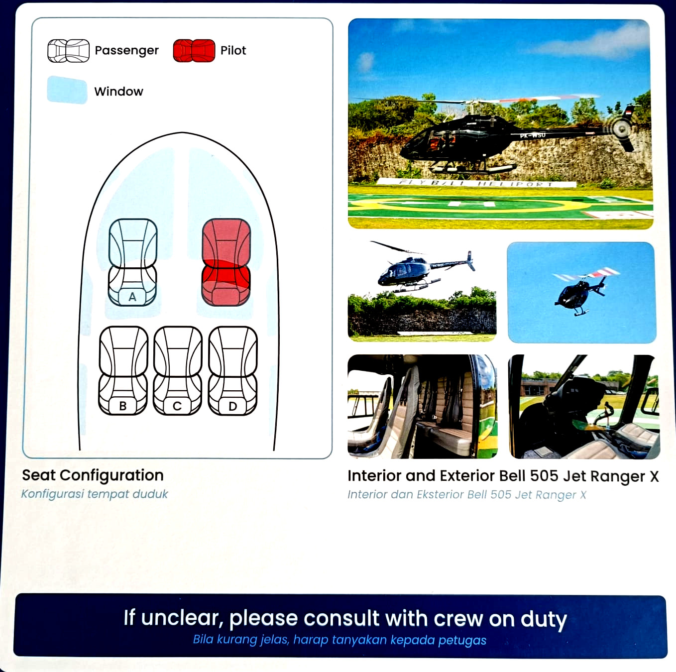 Helicopter Ride Seat selection in Bali